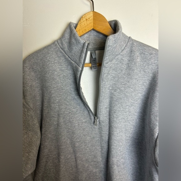 Not for sale Skims Gray Sweatshirt Henley Zip Size L Gray Minimalist Natural - Picture 7 of 12
